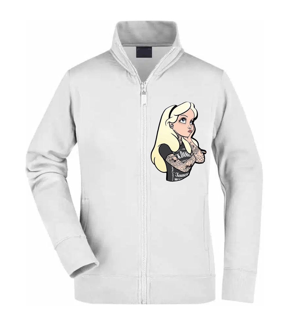 Felpa Unisex Full Zip - ALICE IN WONDERLAND PUNK - Super vestibilità Top qualità - Social Crazy