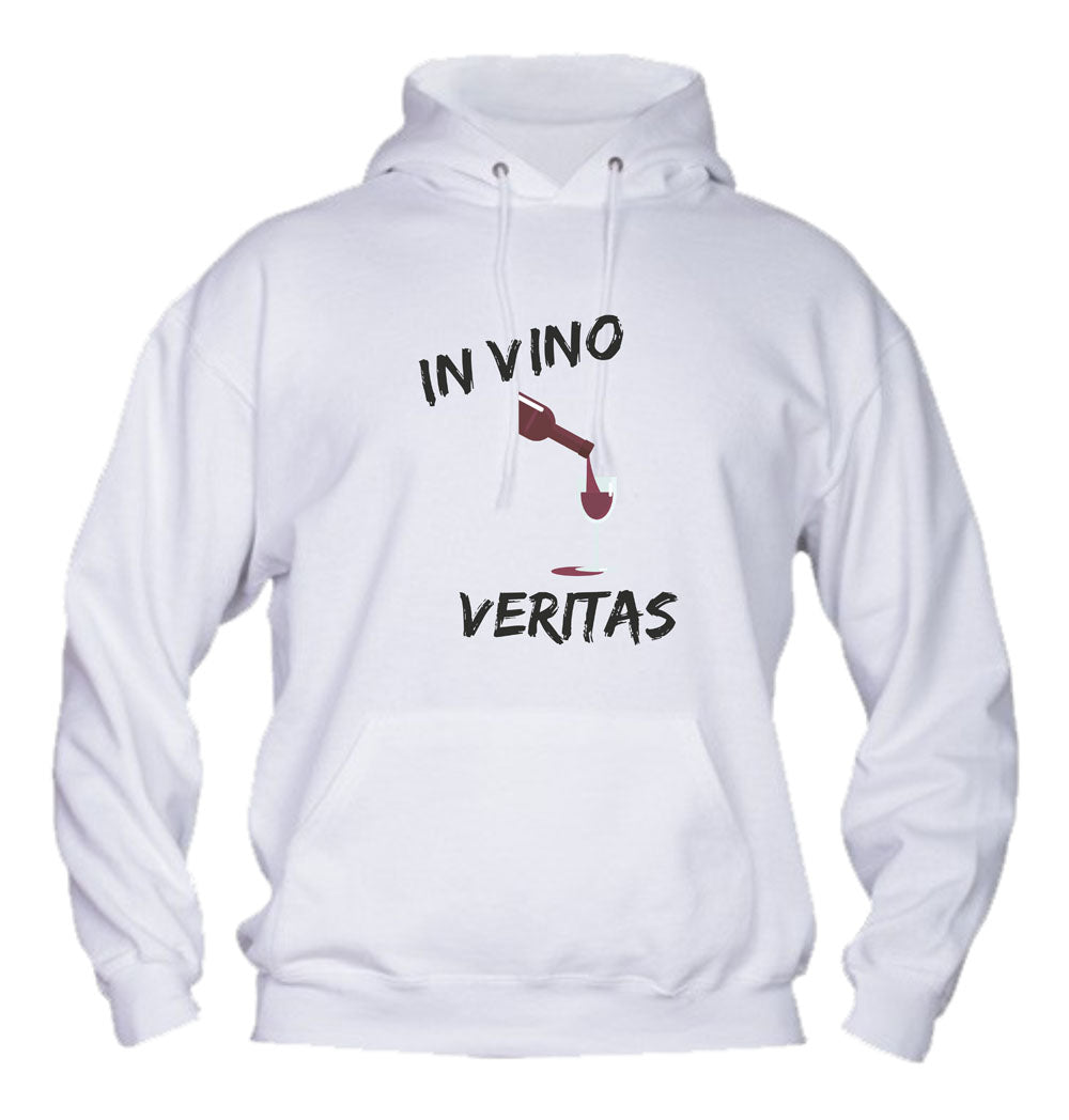Felpa con cappuccio UOMO, DONNA & BAMBIN - IN VINO VERITAS - Super vestibilità Top qualità