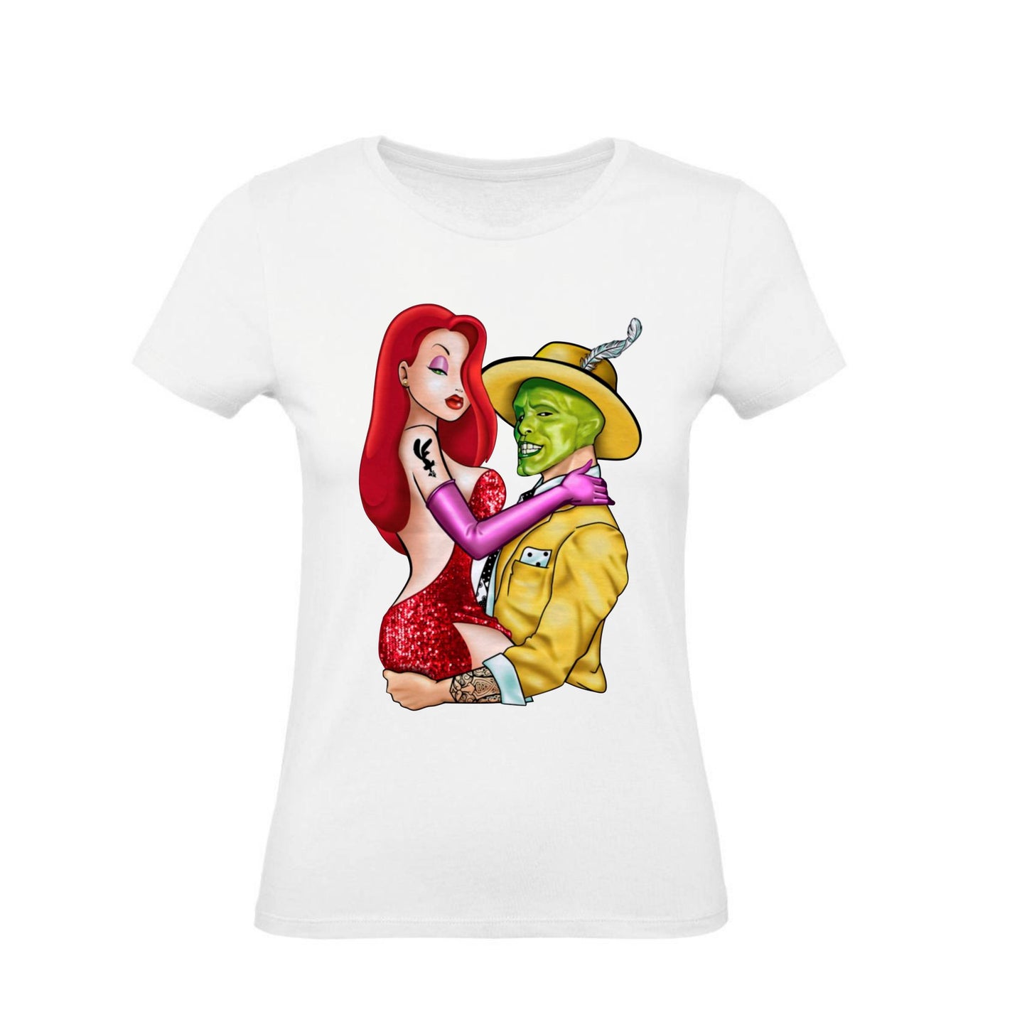 T-Shirt Uomo Donna & Bambino - JESSICA RABBIT E THE MASK - Maglietta Maglia Tshirt Super vestibilità Top qualità