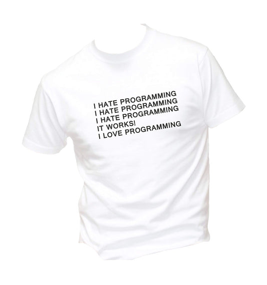 T-Shirt Uomo, Donna & Bambino - I HATE PROGRAMMING - Maglietta Maglia Tshirt Super vestibilità Top qualità - Social Crazy