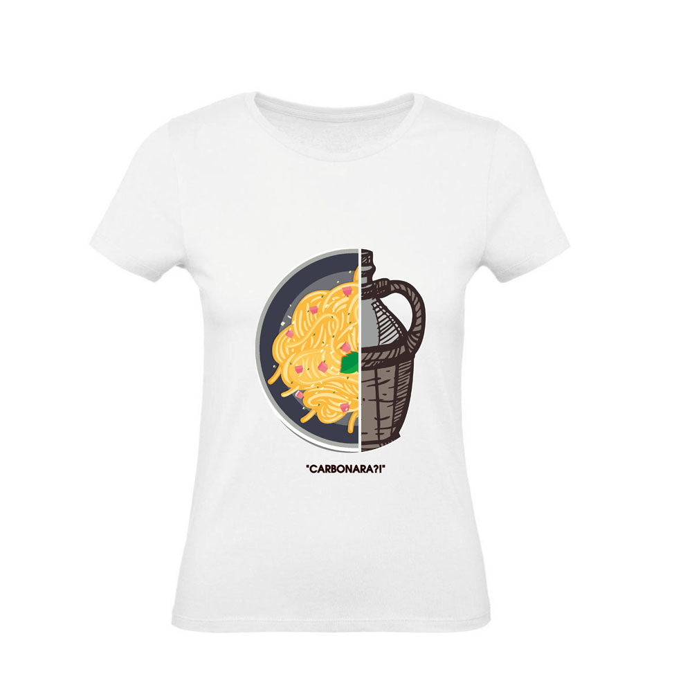 T-Shirt Uomo, Donna & Bambino - CARBONARA - Maglietta Maglia Tshirt Super vestibilità Top qualità