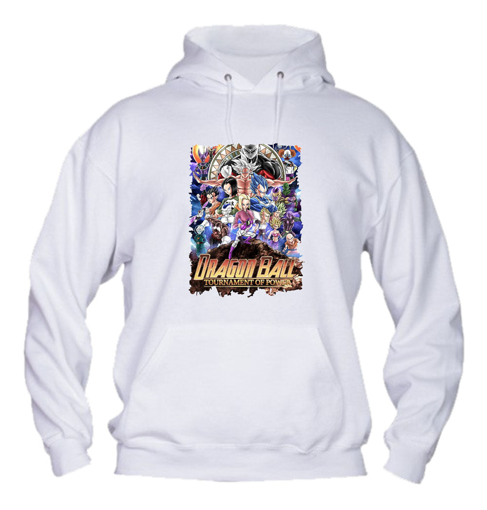 Felpa con cappuccio UOMO, DONNA & BAMBIN - DRAGON BALL TORNEO DEL POTERE - Super vestibilità Top qualità
