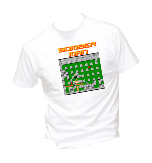 T-Shirt Uomo, Donna & Bambino - BOMBERMAN RETRÒ - Maglietta Maglia Tshirt Super vestibilità Top qualità