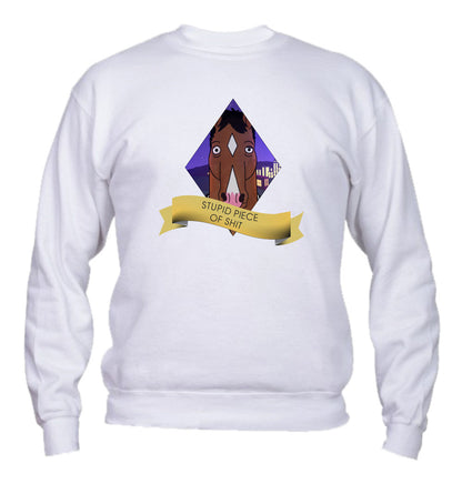 Felpa Girocollo UOMO, DONNA & BAMBIN - BOJACK HORSEMAN - Super vestibilità Top qualità - Social Crazy