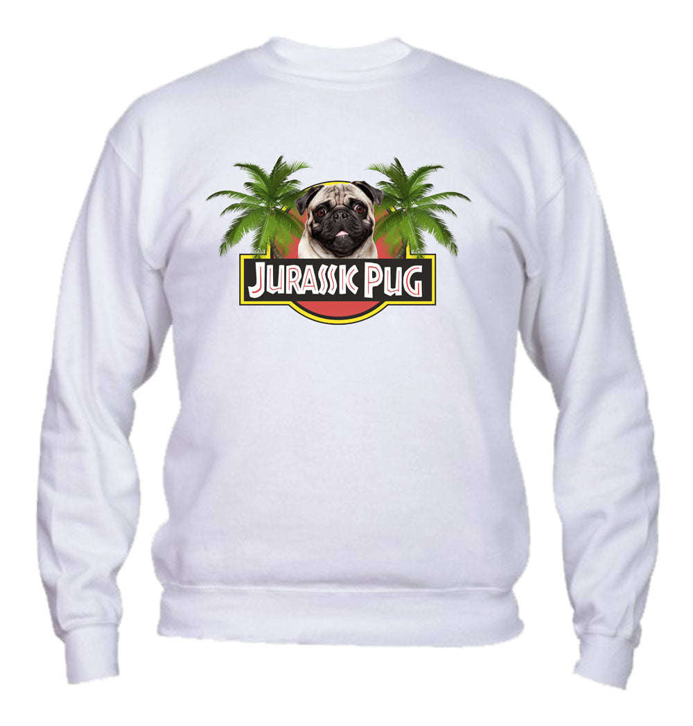 Felpa Girocollo UOMO, DONNA & BAMBIN - JURASSIC PUG - Super vestibilità Top qualità
