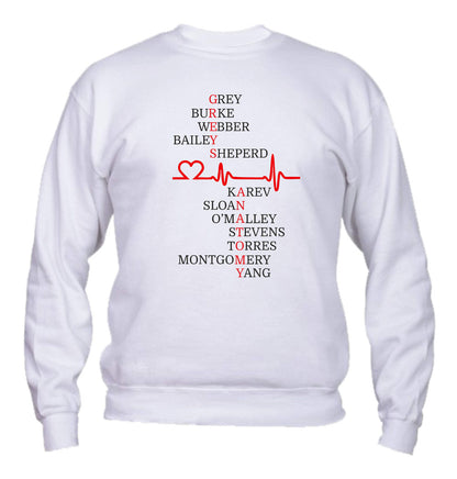 Felpa Girocollo UOMO, DONNA & BAMBIN - GREY'S ANATOMY - Super vestibilità Top qualità