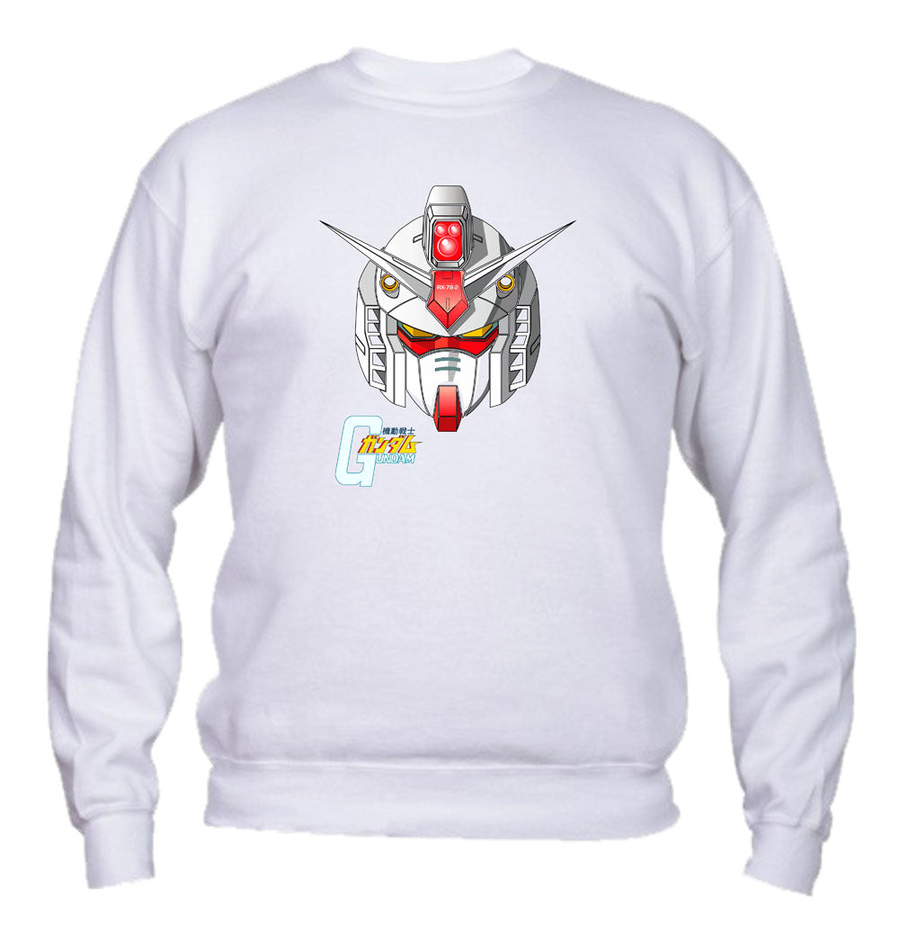 Felpa Girocollo UOMO, DONNA & BAMBIN - GUNDAM HEAD - Super vestibilità Top qualità