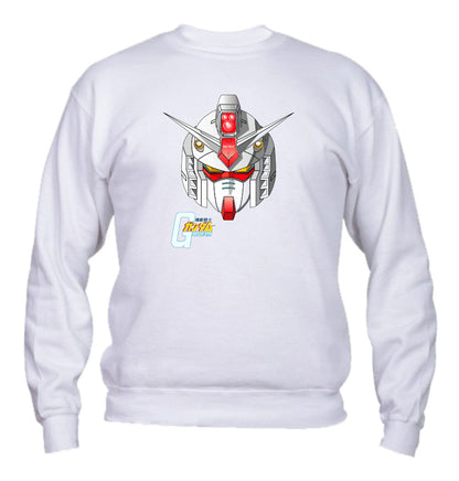 Felpa Girocollo UOMO, DONNA & BAMBIN - GUNDAM HEAD - Super vestibilità Top qualità