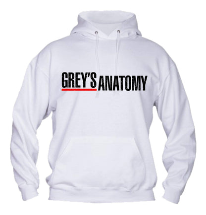 Felpa con cappuccio UOMO, DONNA & BAMBIN - GREY'S ANATOMY LOGO - Super vestibilità Top qualità