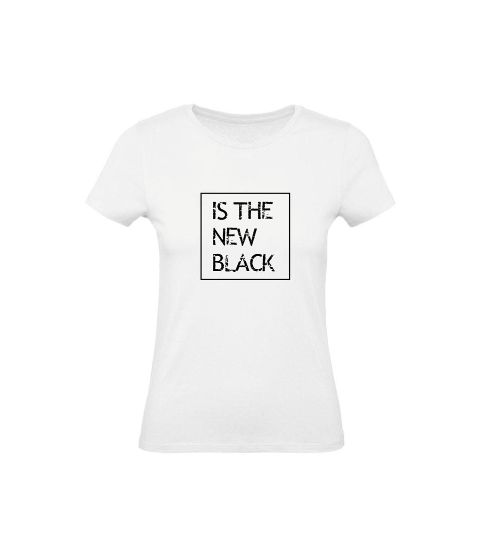 T-Shirt Uomo Donna & Bambino - IS THE NEW BLACK - Maglietta Maglia Tshirt Super vestibilità Top qualità