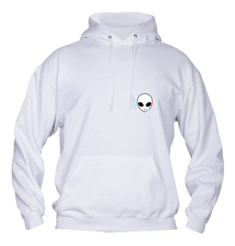 Felpa con cappuccio UOMO, DONNA & BAMBIN - ALIEN GLITCH - Super vestibilità Top qualità - Social Crazy