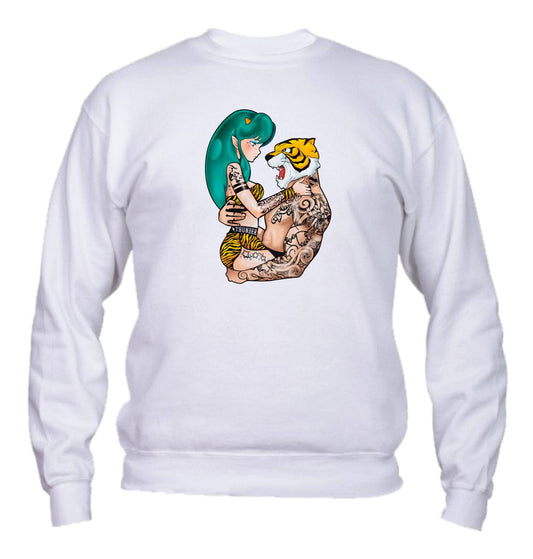 Felpa Girocollo UOMO, DONNA & BAMBIN - LAMÙ E L'UOMO TIGRE - Super vestibilità Top qualità