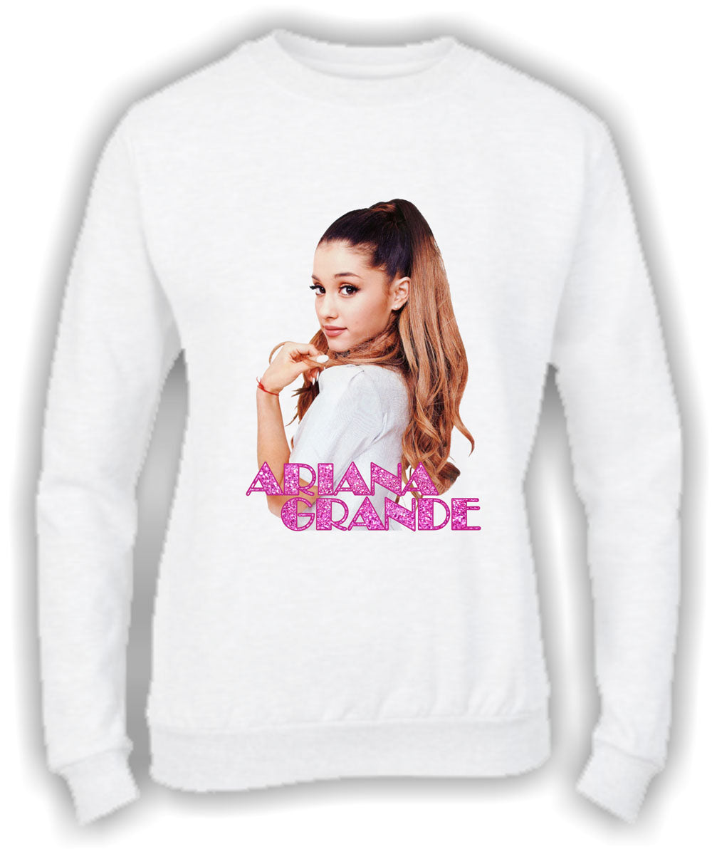 Felpa Girocollo DONNA & BAMBIN - ARIANA GRANDE - Super vestibilità Top qualità - Social Crazy