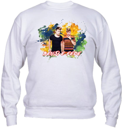 Felpa Girocollo UOMO, DONNA & BAMBIN - BENJI E FEDE - Super vestibilità Top qualità - Social Crazy