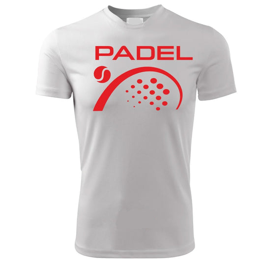 T-Shirt PADEL in Tessuto Dry Fit UNISEX - Pallina con racchetta - Elasticizzato e Traspirante Maglietta Maglia Sport Super vestibilità Top qualità