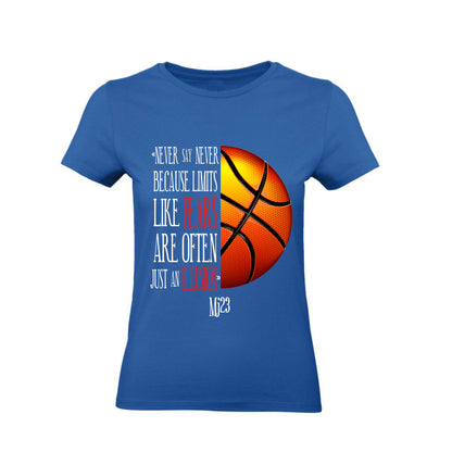 T-Shirt Uomo Donna & Bambino - NEVER SAY NEVER - Maglietta Maglia Tshirt Super vestibilità Top qualità