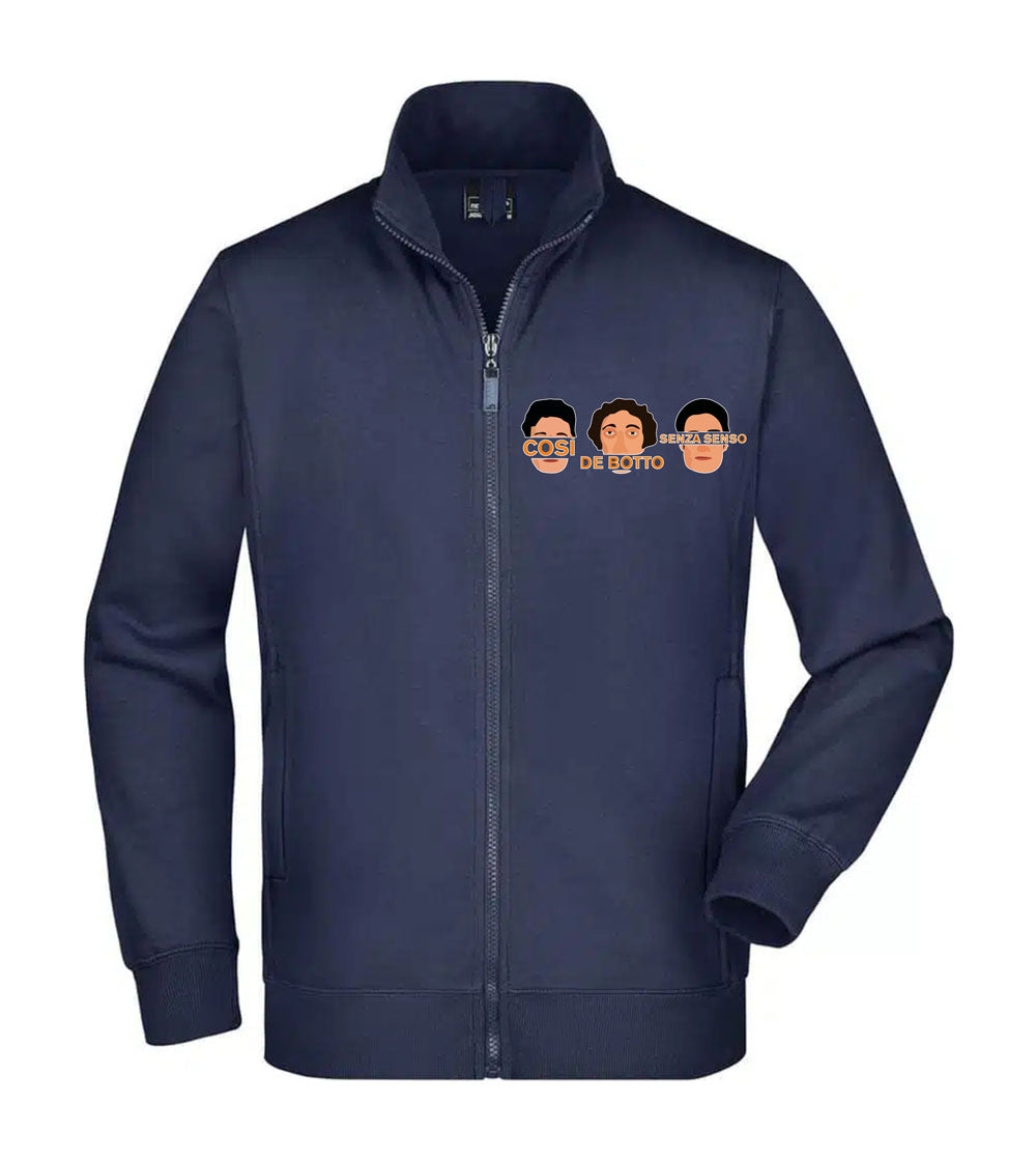 Felpa Unisex Full Zip - COSI DE BOTTO SENZA SENSO - Super vestibilità Top qualità