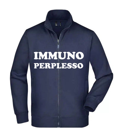 Felpa Unisex Full Zip - IMMUNO PERPLESSO - Super vestibilità Top qualità