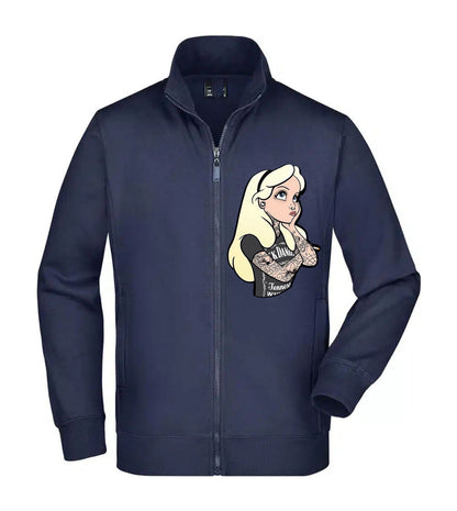 Felpa Unisex Full Zip - ALICE IN WONDERLAND PUNK - Super vestibilità Top qualità - Social Crazy