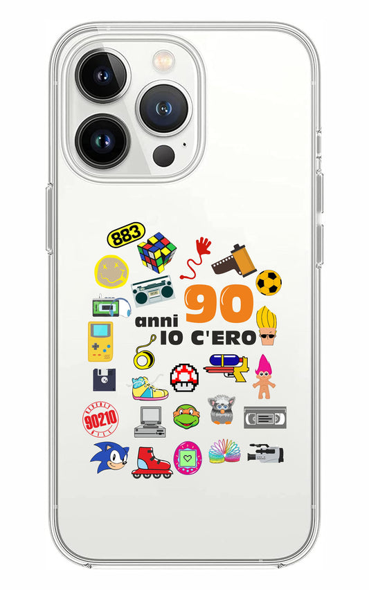 Cover Compatibile Con Tutti i Modelli iPhone - ANNI 90 - Trasparente UltraSottili AntiGraffio Antiurto Case Custodia Marca