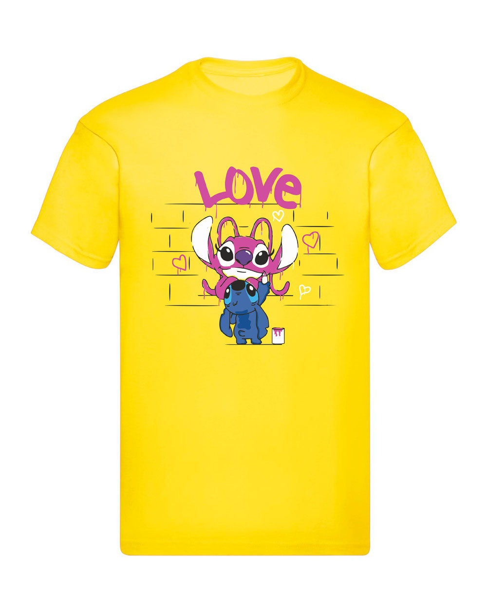 T-Shirt Uomo Donna & Bambino - MURALES LOVE  - Maglietta Maglia Tshirt Super vestibilità Top qualità