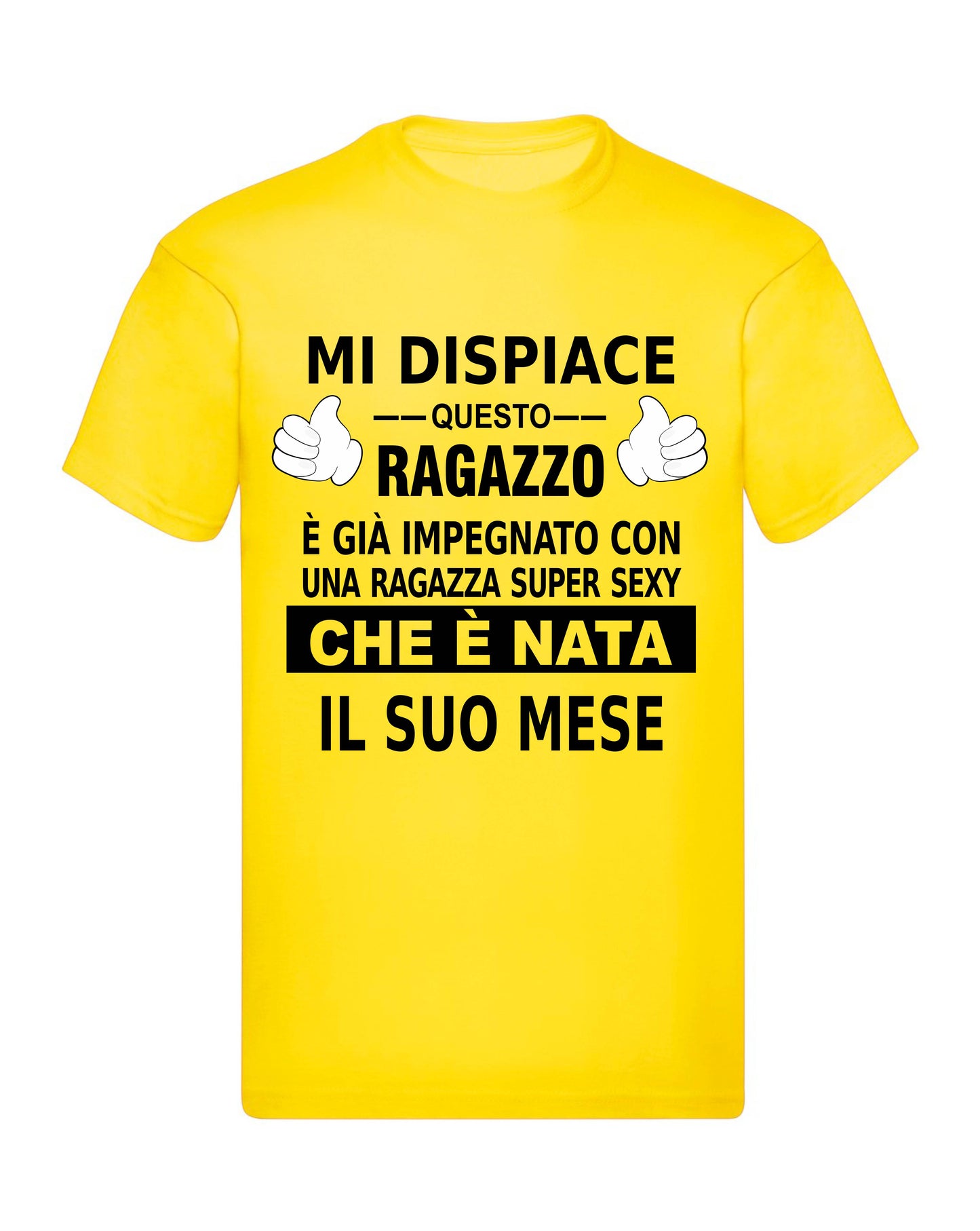 T-Shirt Uomo & Bambino - MI DISPIACE QUESTO RAGAZZO È IMPEGNATO CON UNA RAGAZZA SEXY - Maglietta Maglia Tshirt Super vestibilità Top qualità - Social Crazy