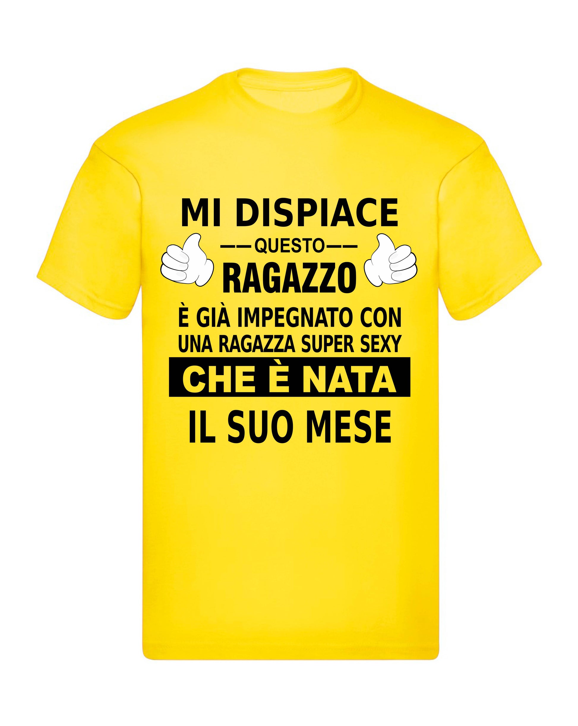 T-Shirt Uomo & Bambino - MI DISPIACE QUESTO RAGAZZO È IMPEGNATO CON UNA RAGAZZA SEXY - Maglietta Maglia Tshirt Super vestibilità Top qualità - Social Crazy