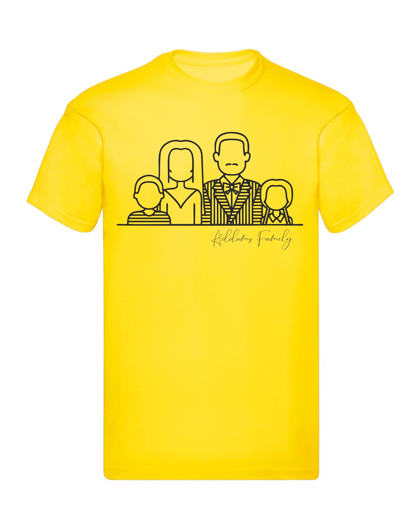 T-Shirt Uomo Donna & Bambino - LA FAMIGLIA ADDAMS - Maglietta Maglia Tshirt Super vestibilità Top qualità
