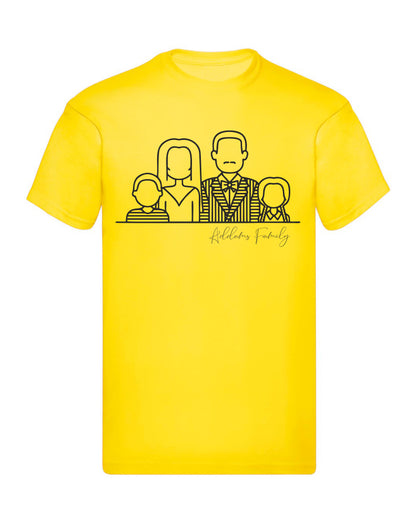 T-Shirt Uomo Donna & Bambino - LA FAMIGLIA ADDAMS - Maglietta Maglia Tshirt Super vestibilità Top qualità
