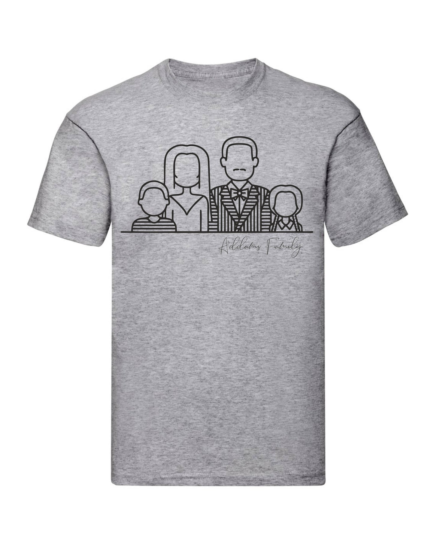 T-Shirt Uomo Donna & Bambino - LA FAMIGLIA ADDAMS - Maglietta Maglia Tshirt Super vestibilità Top qualità