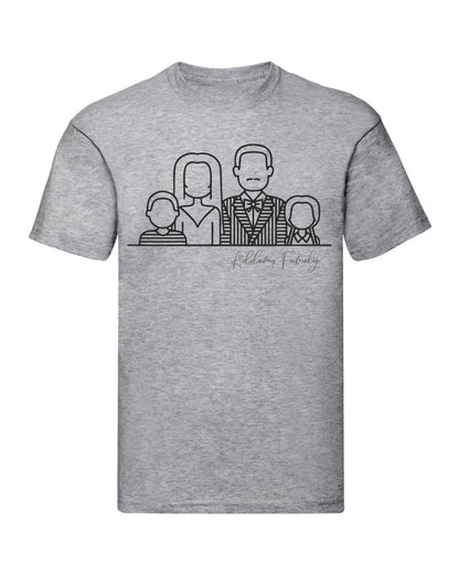 T-Shirt Uomo Donna & Bambino - LA FAMIGLIA ADDAMS - Maglietta Maglia Tshirt Super vestibilità Top qualità