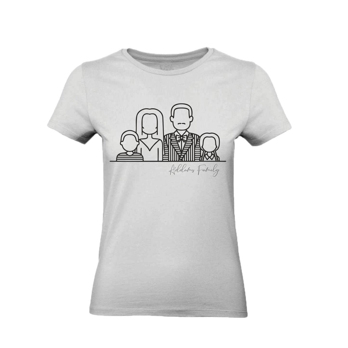 T-Shirt Uomo Donna & Bambino - LA FAMIGLIA ADDAMS - Maglietta Maglia Tshirt Super vestibilità Top qualità