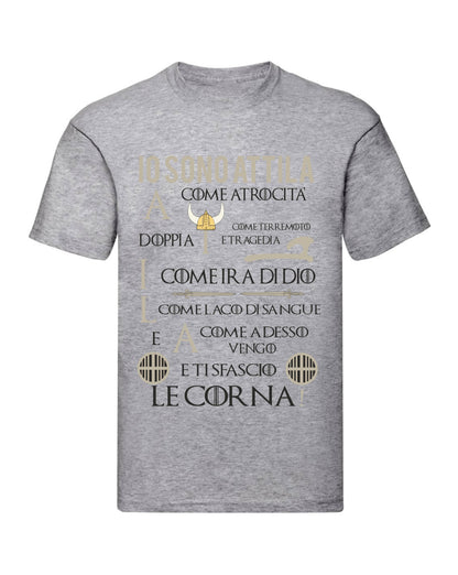 T-Shirt Uomo Donna & Bambino - IO SONO ATTILA - Maglietta Maglia Tshirt Super vestibilità Top qualità