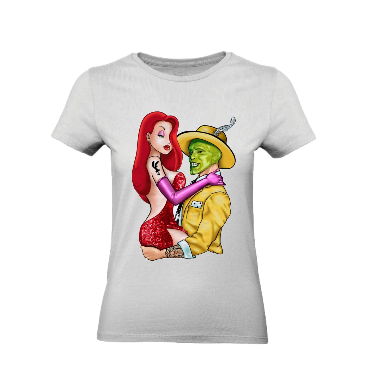 T-Shirt Uomo Donna & Bambino - JESSICA RABBIT E THE MASK - Maglietta Maglia Tshirt Super vestibilità Top qualità