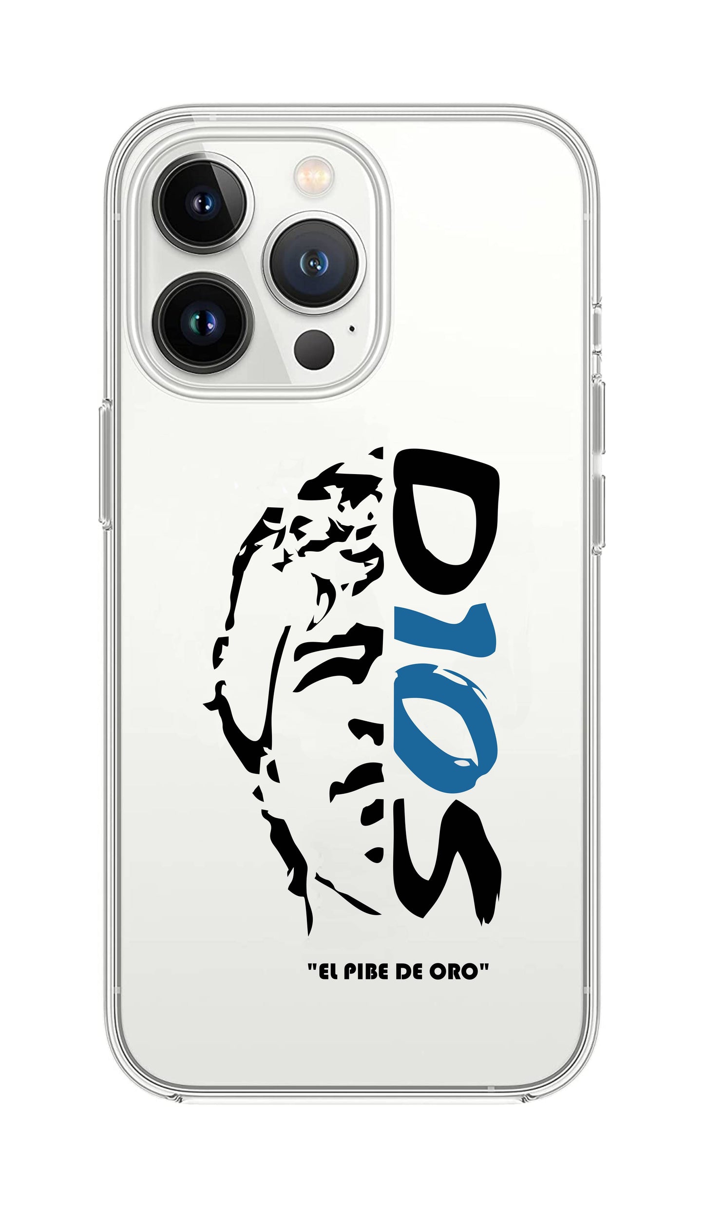 Cover Compatibile Con Tutti i Modelli iPhone - EL PIBE DE ORO - Trasparente UltraSottili AntiGraffio Antiurto Case Custodia Marca