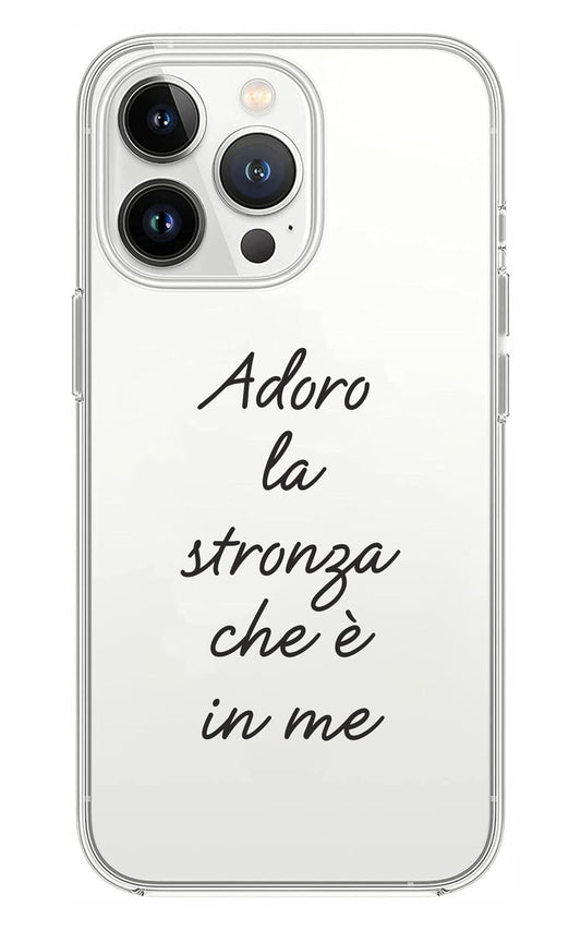 Cover Compatibile Con Tutti i Modelli iPhone - ADORO LA STRONZA CHE È IN ME - Trasparente UltraSottili AntiGraffio Antiurto Case Custodia Marca
