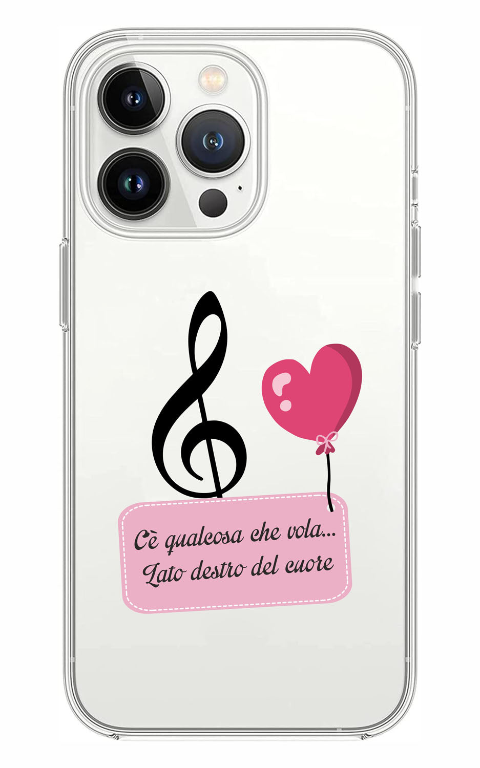 Cover Compatibile Con Tutti i Modelli iPhone - LATO DESTRO DEL CUORE - Trasparente UltraSottili AntiGraffio Antiurto Case Custodia Marca