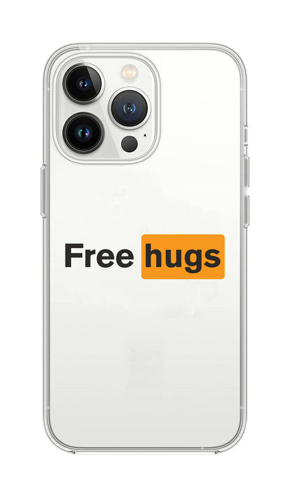 Cover Compatibile Con Tutti i Modelli iPhone - FREE HUGS - Trasparente UltraSottili AntiGraffio Antiurto Case Custodia Marca