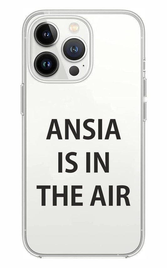 Cover Compatibile Con Tutti i Modelli iPhone - ANSIA IS IN THE AIR - Trasparente UltraSottili AntiGraffio Antiurto Case Custodia Marca