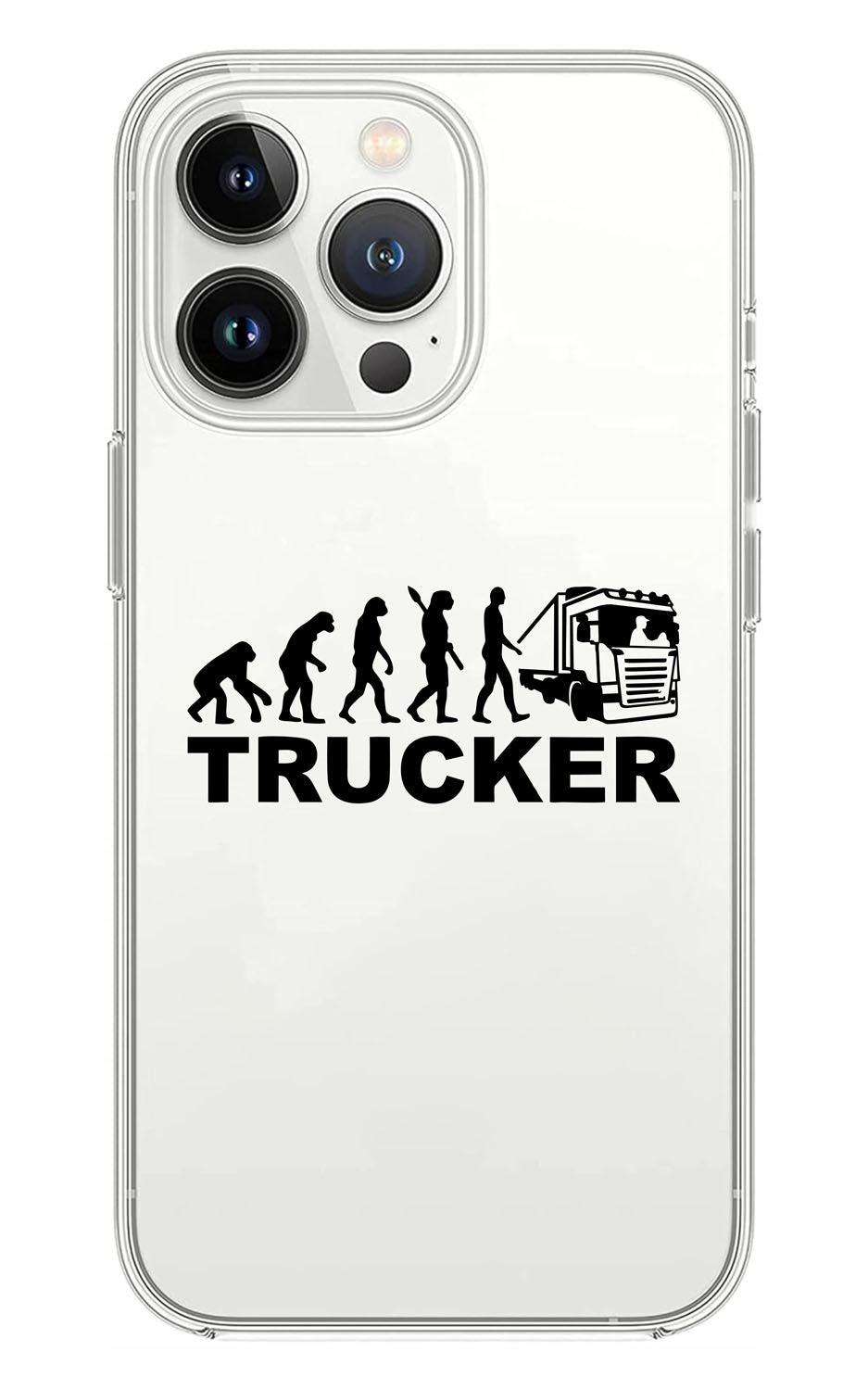 Cover Compatibile Con Tutti i Modelli iPhone - EVOLUTION TRUCKER - Trasparente UltraSottili AntiGraffio Antiurto Case Custodia Marca