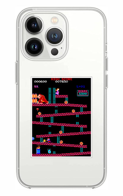 Cover Compatibile Con Tutti i Modelli iPhone - DONKEY KONG - Trasparente UltraSottili AntiGraffio Antiurto Case Custodia Marca