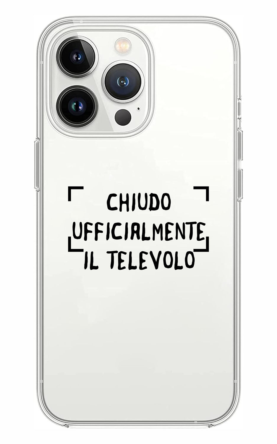 Cover Compatibile Con Tutti i Modelli iPhone - CHIUDO UFFICIALMENTE IL TELEVOLO - Trasparente UltraSottili AntiGraffio Antiurto Case Custodia Marca