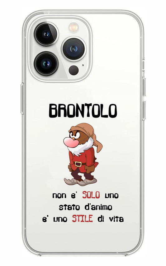 Cover Compatibile Con Tutti i Modelli iPhone - BRONTOLO NON È SOLO UNO STATO D'ANIMO - Trasparente UltraSottili AntiGraffio Antiurto Case Custodia Marca