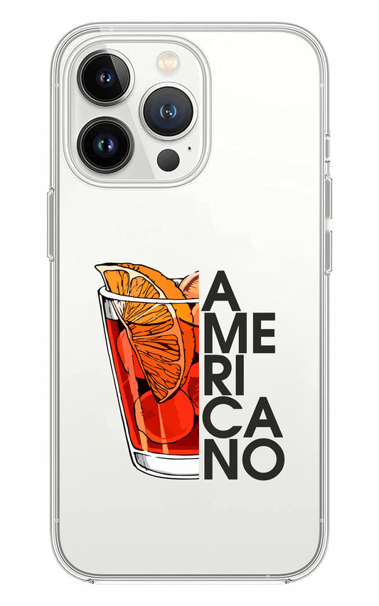 Cover Compatibile Con Tutti i Modelli iPhone - AMERICANO COCKTAIL - Trasparente UltraSottili AntiGraffio Antiurto Case Custodia Marca