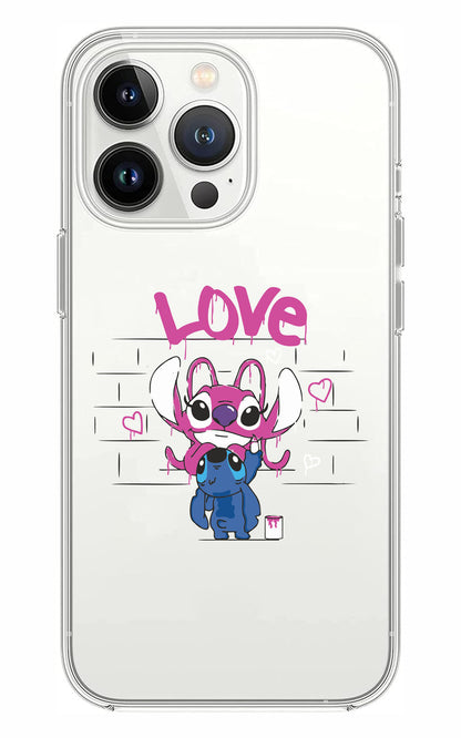 Cover Compatibile Con Tutti i Modelli iPhone - MURALES LOVE - Trasparente UltraSottili AntiGraffio Antiurto Case Custodia Marca