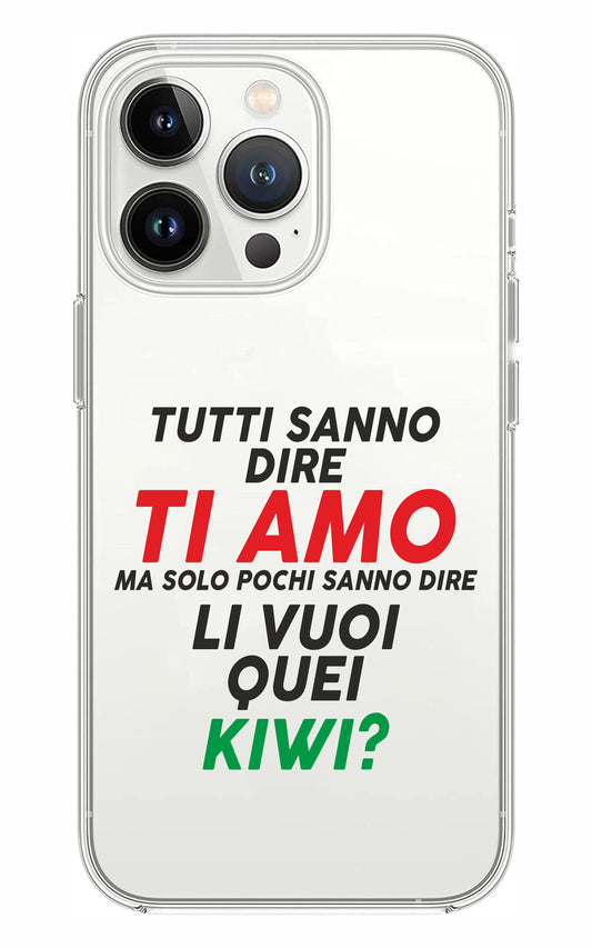 Cover Compatibile Con Tutti i Modelli iPhone - LI VUOI QUEI KIWI - Trasparente UltraSottili AntiGraffio Antiurto Case Custodia Marca