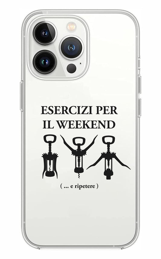 Cover Compatibile Con Tutti i Modelli iPhone - ESERCIZI PER IL WEEKEND - Trasparente UltraSottili AntiGraffio Antiurto Case Custodia Marca