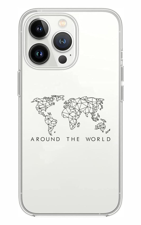 Cover Compatibile Con Tutti i Modelli iPhone - AROUND THE WORLD - Trasparente UltraSottili AntiGraffio Antiurto Case Custodia Marca