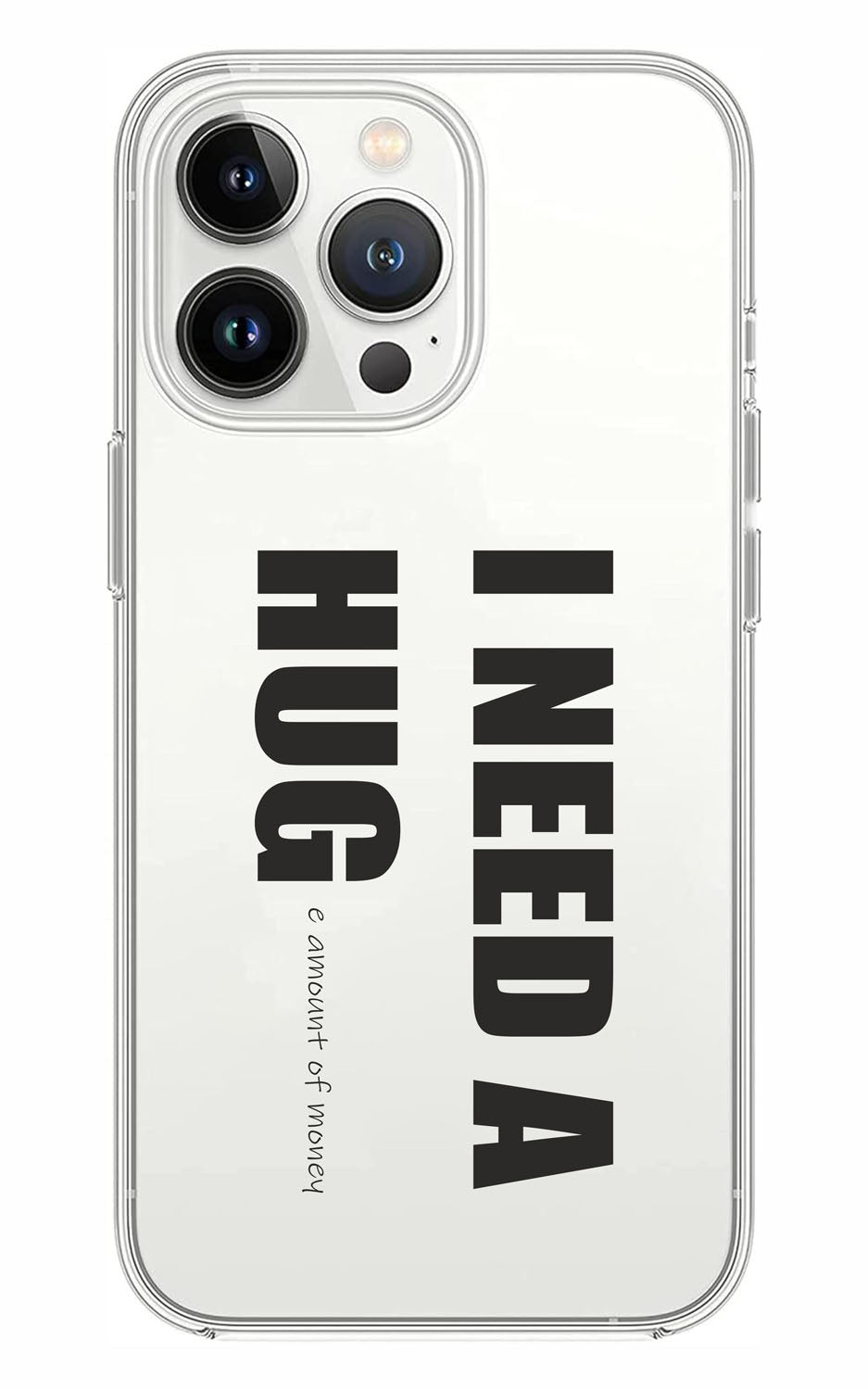 Cover Compatibile Con Tutti i Modelli iPhone - I NEED HUG - Trasparente UltraSottili AntiGraffio Antiurto Case Custodia Marca
