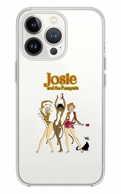 Cover Compatibile Con Tutti i Modelli iPhone - JOSIE AND THE PUSSY CAT - Trasparente UltraSottili AntiGraffio Antiurto Case Custodia Marca